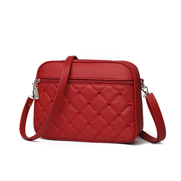 Ny Dam Crossbody Väska Praktisk Broderi Diamanter Rutnät Sho Black One size