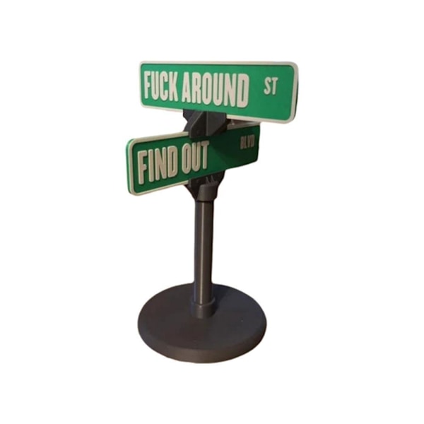 F*** Around And Find Out Skrivbordsskylt Leksak R5E2  GreenA 1pcs