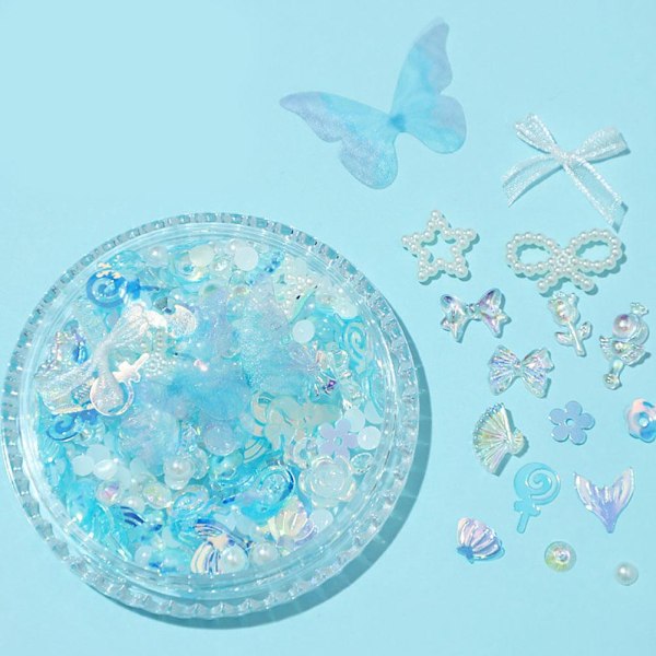 Sminkdekaler för barn, ansiktsdekorationer för brudsminkning, fjärilsmärken N6Y6 Ice Blue Dream One size