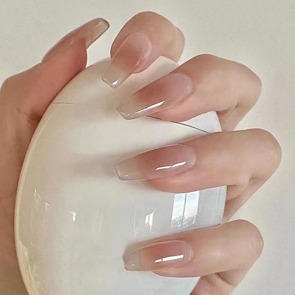 Fantasy Fairy Lös Nagelset med Lim Fransk Konstgjord Färgade Naglar Nagel E5N9 A69 1set