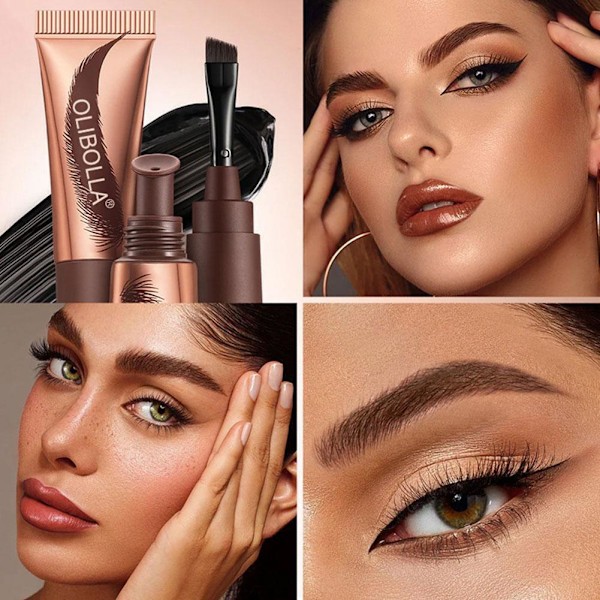 Ögonbrynstatuering Peel-Off Tint Gel Brow Easy Långvarig Vattentät❀ RUEEET#3 6ml