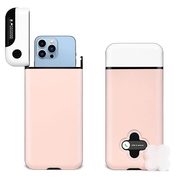 Smarttelefonlåsbox med timer, portabel tidlåsbox för iPhone och Android-telefon, hjälper till att vara självdisciplinerad och fokusera för att uppnå mål  pink one