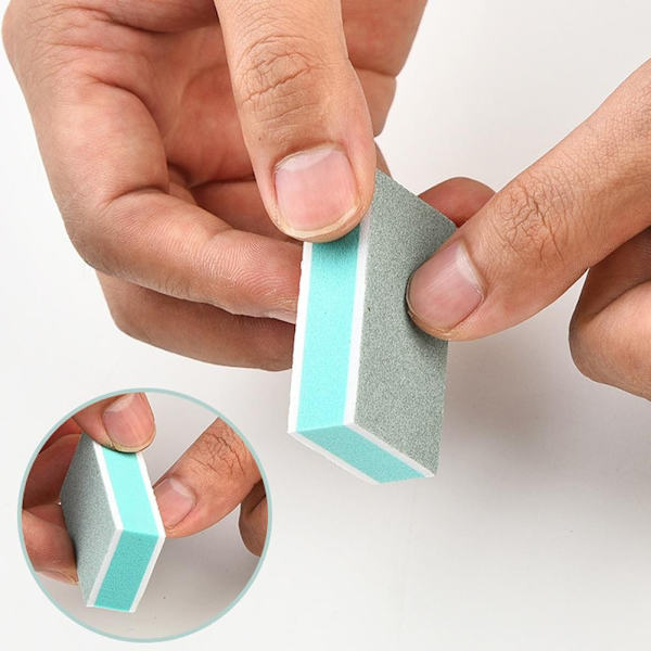 5/20 st Mini Nagelbufferblock Nagelkonst Sandpapper Polering UV Gel Glänsande Buffer Filar DIY Filset Green and WhiteA 1pcs 20pcs