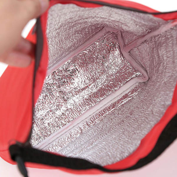 Bärbar Termisk Isolerad Kylväska Lunch Förvaringsväska Vattentät Picknickväska red One-size