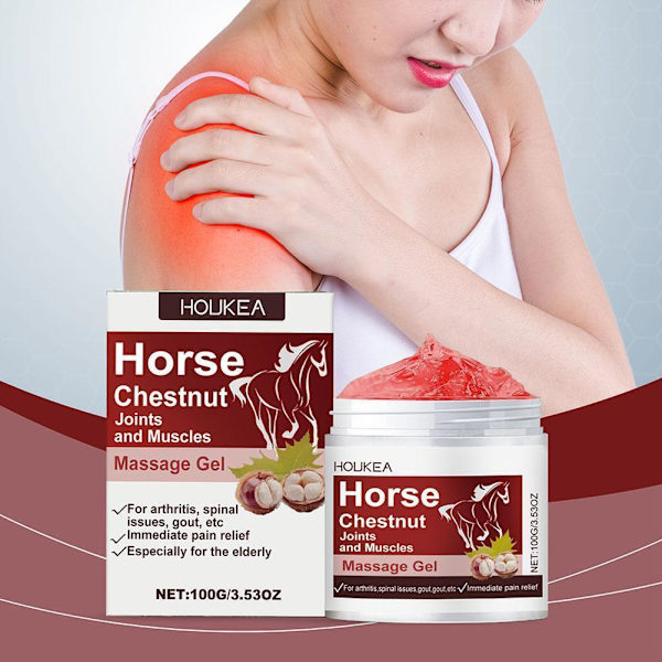 Hästkastanj Gelen för Leder & Muskler Massage 100g/3.53oz Smärtlindring G0O5