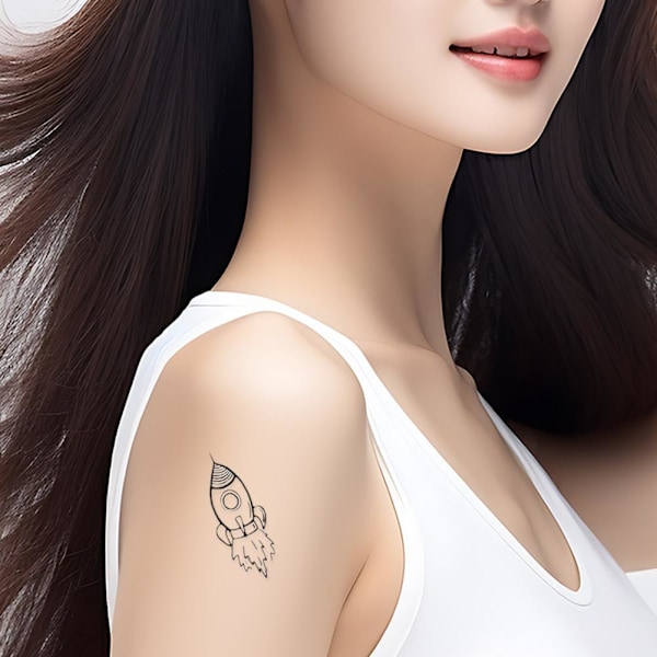 Liten Fräsch Vattentät Tatuering Patch Semi Permanent Och Vattentät Hållbar K1V4 style 6 1pcs