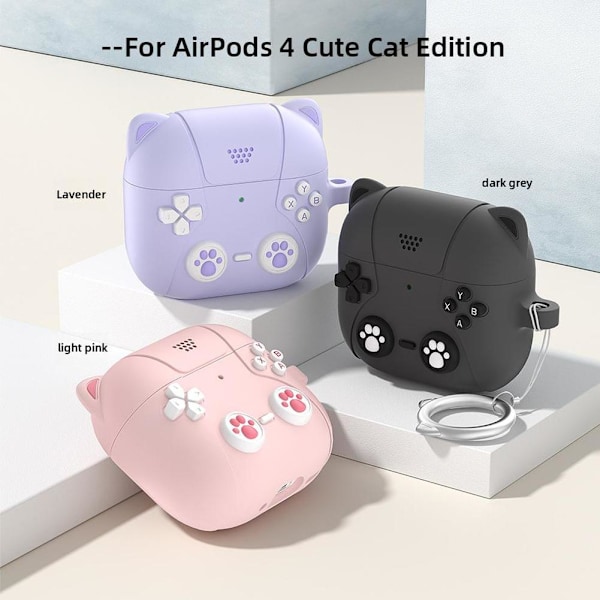 Skyddande stilfullt fodral för Airpods 4-serien H7I5 Hörlurar T4T7 O7S1 black For AirPods 4
