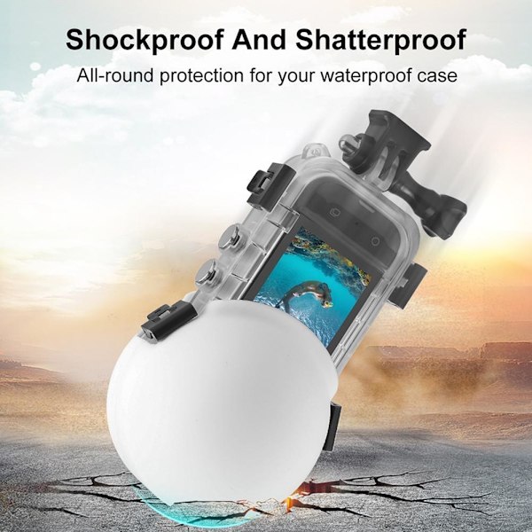 Vattentätt Stöttåligt Fodral Linsskydd Silikonskydd för Insta360 X4 Z3 red for Insta360 X4