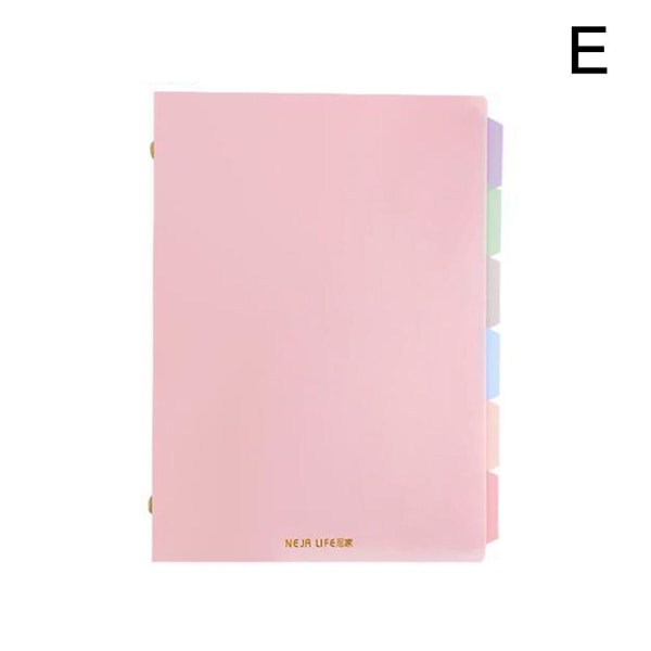 Mjuk pastellfärgad pärm Anteckningsbok som kan fyllas på med pastellindex D pink12 B5
