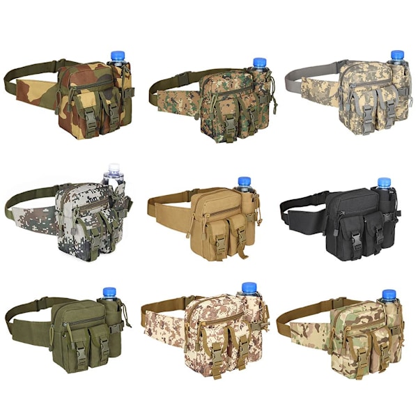 Utomhus Taktisk Midjeväska Militär Camping Vandring Bälte B2H6 C One size