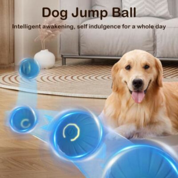 1x Smart Hundleksak Boll Elektronisk Interaktiv Leksak Rörlig Boll för Valp Katt K blue 1pcs