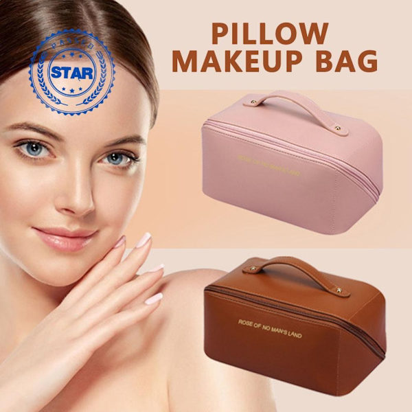 Molnkudde Sminkväska Handhållen Reseportabel Stor Sminkväska Förvaringsväska Toalett K5H2 mocha brown 1pcs