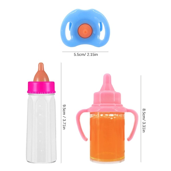 Babydockor Matningsflaska Magisk Set Försvinnande Mjölkleksak Låtsaslek Y8A2 White 1pcs