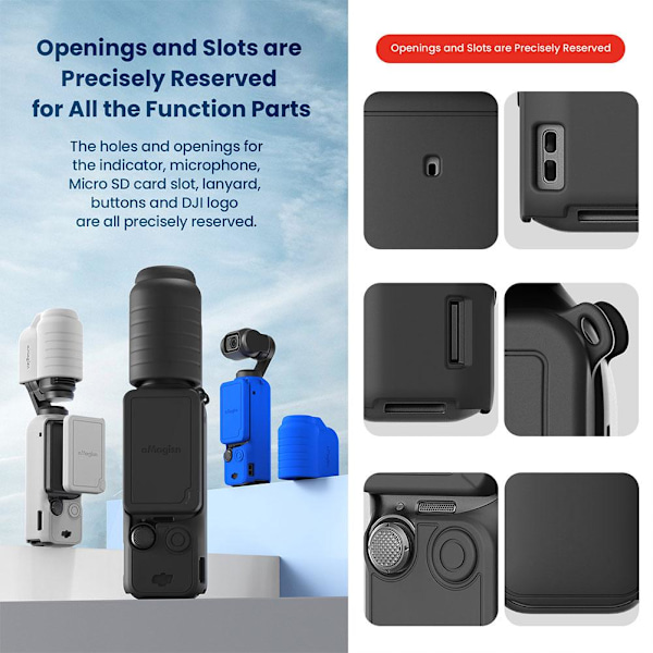 Silikonskydd för Osmo Pocket 3 -50% RABATT Snabbt black All-purpose version