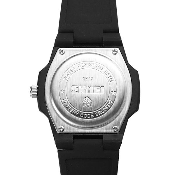 Sportmode Kreativ Hexagonal Student Kvarts Klocka Tonåring Svart Band Silikonklocka E2o1 Golden One size