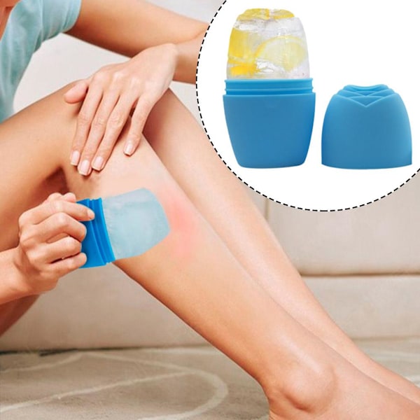 Silikon Isrulle För Ansikte Ögon & Nackmassage Ta Bort Porer Cirkel Krympa I5R9  green 1pcs