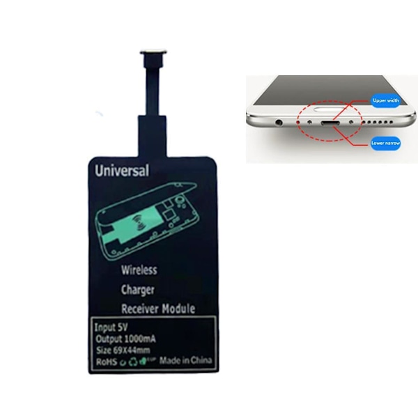 För Android Type C USB Trådlös Laddare Mottagare Adapter Snabb Laddningsplatta SNABB blackB Android reverse