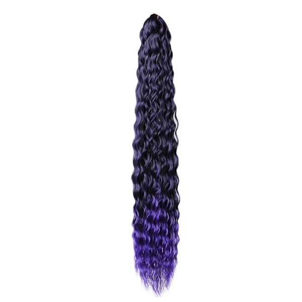 30 tum lång Deep Twist syntetiskt hår Deep Curly Hair Extension. T1B Purple onesize