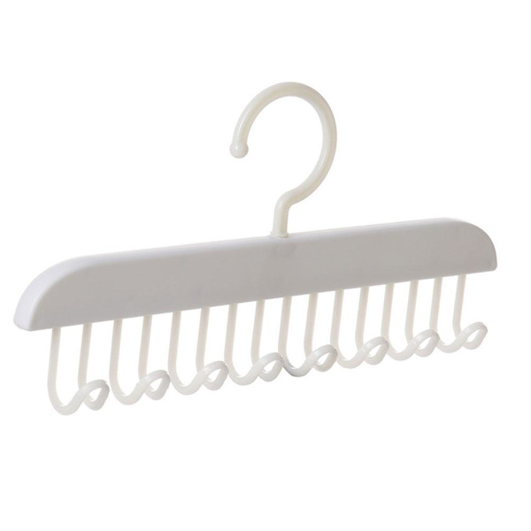 Bälteshängare för garderob, halkfri förvaring, antihalk, multikrok, BH-hängare white 1PC