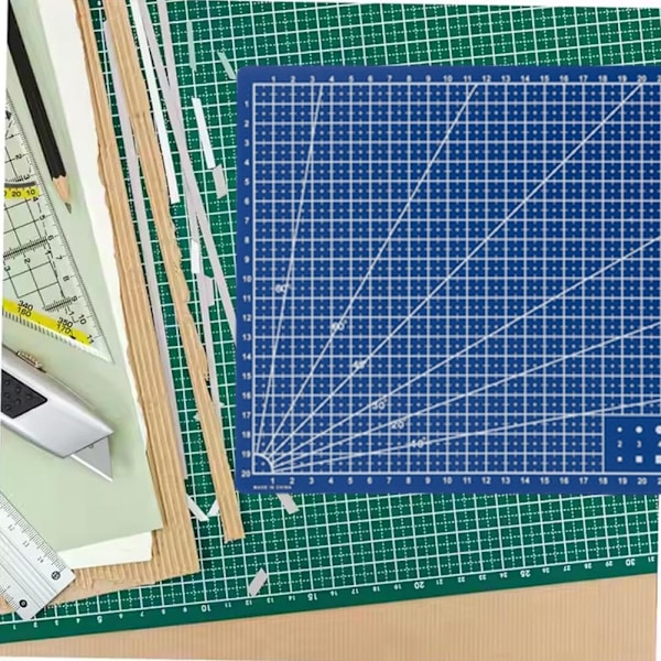 RJSQAQE Självläkande Skärmatta, A3/A4/A5 Roterande Skärmatta Dubbelsidig 5-Lagers Hantverksskärbräda för Tyg Quilting Patchwork Konst Hobby A5 Green 1pc