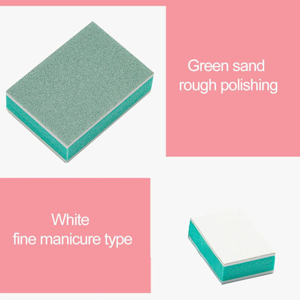 5/20 st Mini Nagelbufferblock Nagelkonst Sandpapper Polering UV Gel Glänsande Buffer Filar DIY Filset Green and WhiteA 1pcs 10pcs