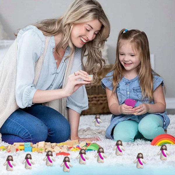50x Mini Jesus-Figuriner Påskdekorationer, Bulk Små Baby Jesus-Figuriner 24pcs one-size