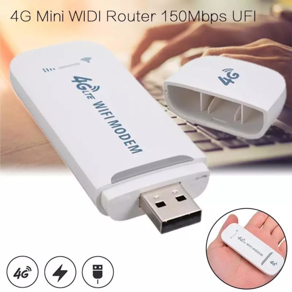 Olåst 4G LTE trådlöst WIFI USB Dongle Stick Mobile Hotspot Mo white One-size
