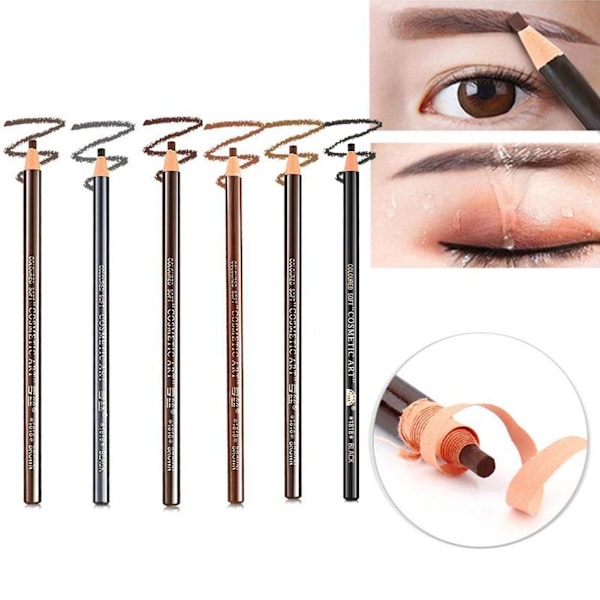 Micro Blading Tattoo Ögonbrynsfärg Penna Långvarig Ögonpenna Smink Bryn 3D 09#Deep coffee One-size