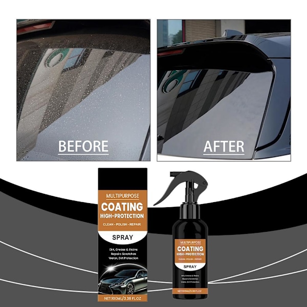 Turbo Shine Nexa, högt skydd snabb bilbeläggningsspray, bil Nano-spray 1pcsA One size 2pcs