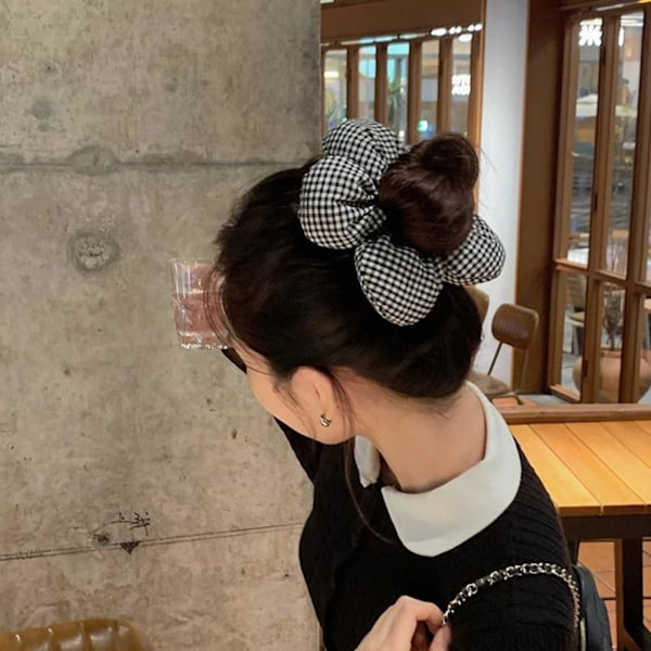 Vit spetsfylld svamp kolon scrunchie fransk huvudbonad F5T3 E7C6 U7V7 V7X4 C 1pcs