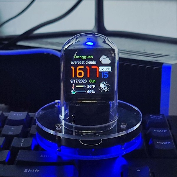 Smart WIFI Nätverksansluten Nixie Tube Väckarklocka Skrivbordsgåva; Dekor Jul Q6
