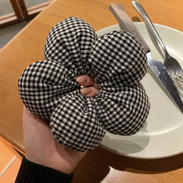 Vit spetsfylld svamp kolon scrunchie fransk huvudbonad F5T3 E7C6 U7V7 V7X4 C 1pcs