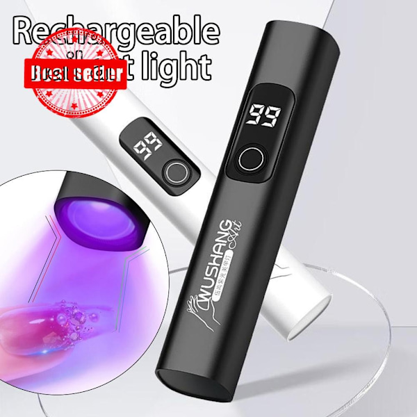Uppladdningsbar Digital Display Nagel Lampa Led Skärm Uv Nagelmaskin Lampa Ljus Z9n2 Black 1pcs