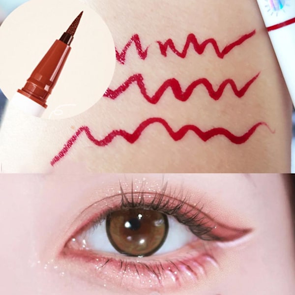 Färgglad Flytande Eyeliner Penna Makeup Vattentät Långvarig Matt Eyeliner P O9F6 04 # Wine Red 1.5g