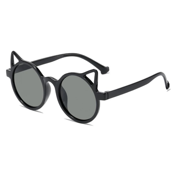 Solglasögon Barn Solglasögon Kattöron Glasögon Barn Pojkar Glasögon För Flickor D6C1 black one-size