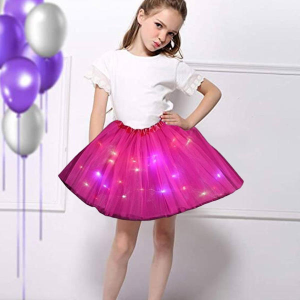 LED Ljuskjol Balettkläder Lysande Maskerad Sparklin A3c4 Pink 30cm