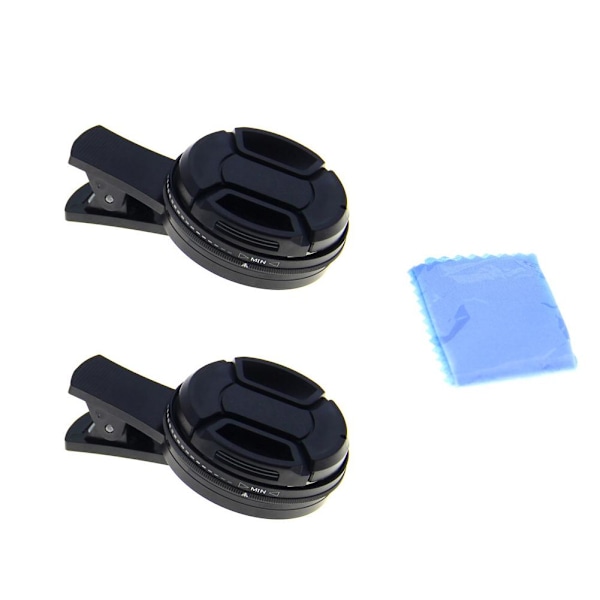 37mm/52mm Clip-on ND2-400 Justerbart Neutral Density Filter för Telefonkamera UK 37mm+52mm one
