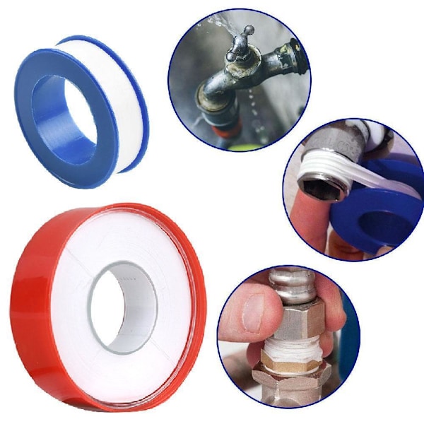 Teflontape Tätningsband PTFE Rörmokartape för Duschmunstycken och Rörgängor ∪ Red shell 20 meters 1set