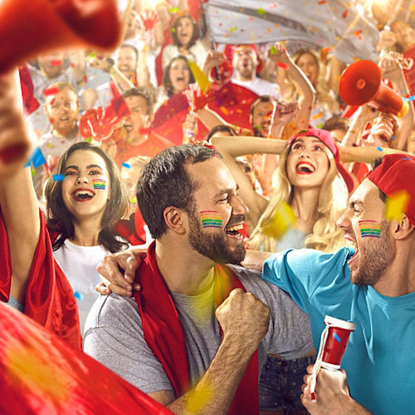 Pride Sminkstift Festival Party Intensiv Ansiktsfärg Rolig Flagga kropp Y7J4 X3K8 2pc onesize