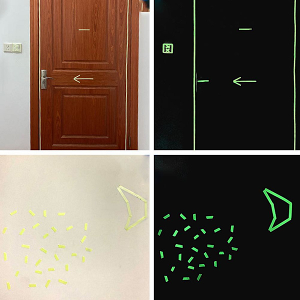 300 cm Självhäftande Grön Självlysande Tejp Glow In The Dark I5Y4UK- Stickers^ M1V9