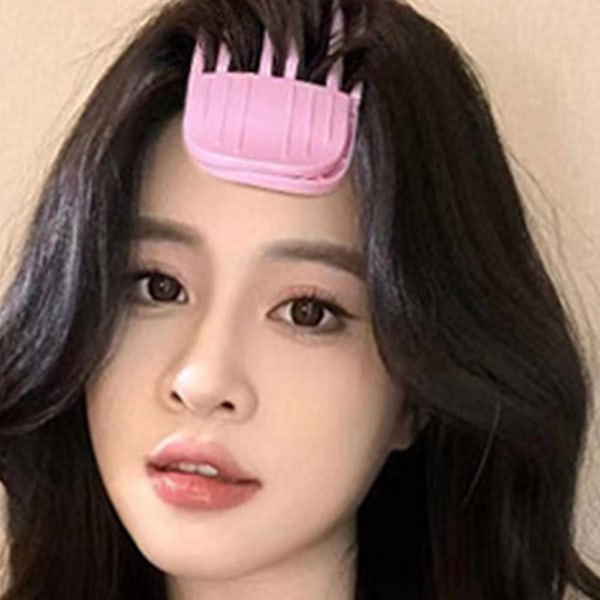 Hög Skalle Topp Infällbar Kam Hårrot Fluffig Klämma Hår Curling Artefakt M5G3 Set pink 1set