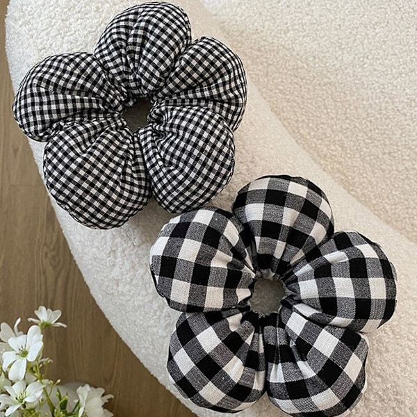 Vit spetsfylld svamp kolon scrunchie fransk huvudbonad F5T3 E7C6 U7V7 V7X4 C 1pcs
