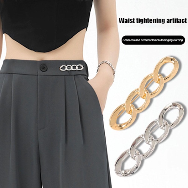 Knapp Midjeband Förlängt Midjeklämma Brosch Halsringningstillbehör✨b O6K9 E5Z4 sliver one-size