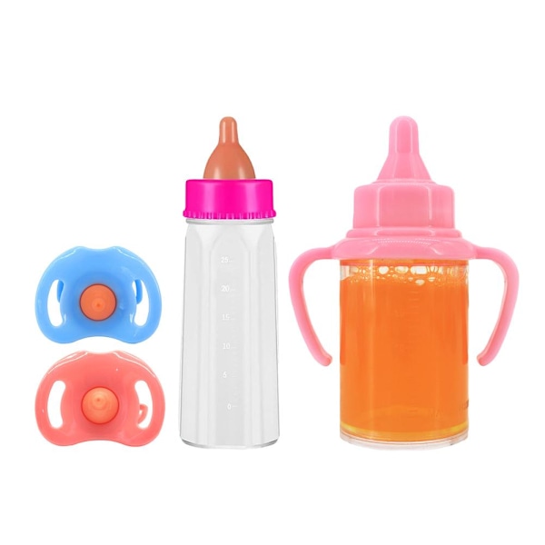 Babydockor Matningsflaska Magisk Set Försvinnande Mjölkleksak Låtsaslek Y8A2 Pink 1pcs