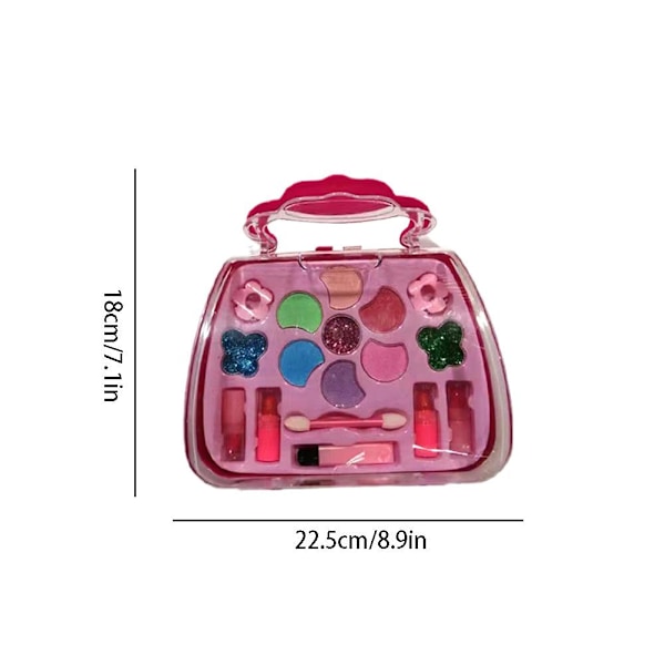 Sminkset för barn Leksak Handväska Set Säker Praktisk Design Låtsasleksaker Flickor Utsökt G4j2
