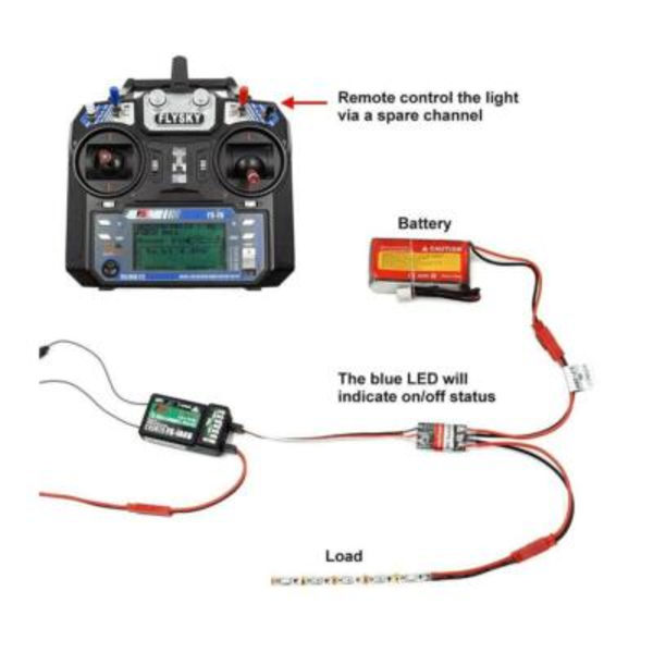 RC Fjärrstyrd AUX på/av Elektronisk Strömbrytare JST Hane & Hona Kablar SNYGGT high pressure 3V-30 20A