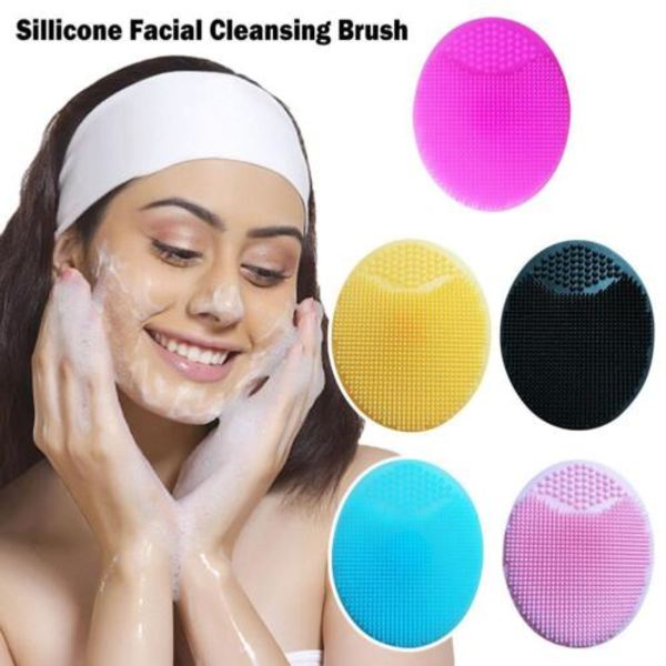 DJUPRENGÖRANDE SILIKON Exfolierande Ansiktsborste Ansiktsmassage Pad FRI FRAKTFI black One-size