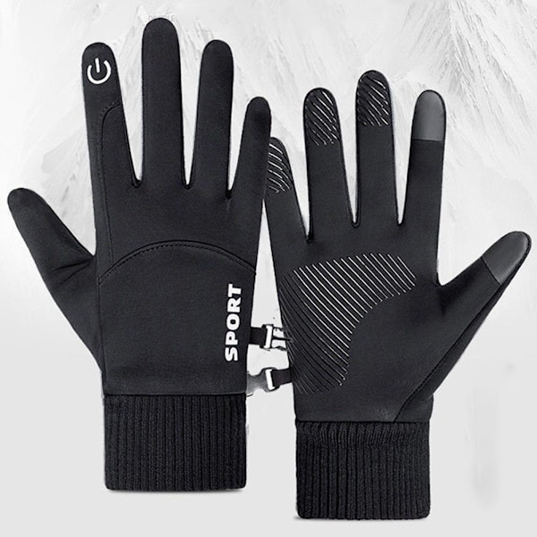 Vinter Varma Handskar Termiska Vindtäta Skidhandskar för Kallt Väder еъ ш' >н I8 J7V7 Heather Grey One size