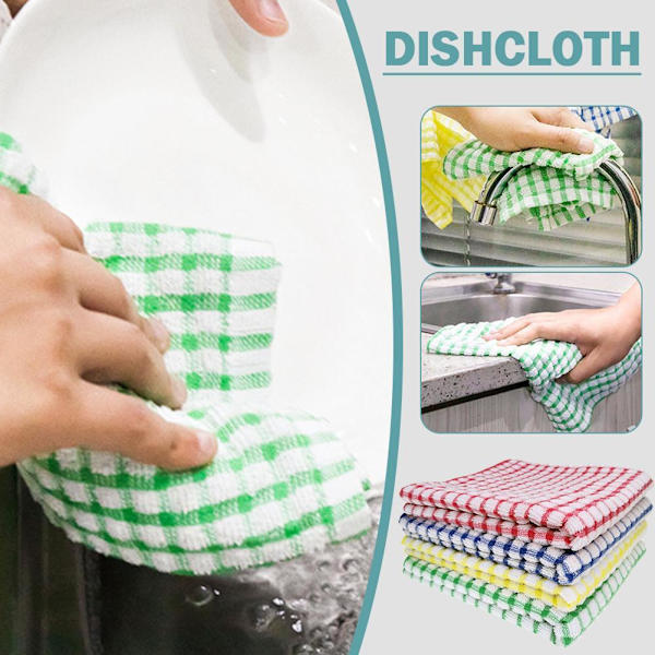 4 st Köksdukar 30x30cm Bomull Kök Tvätt Disktrasor Set S7O7