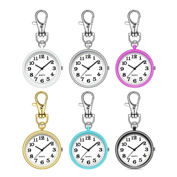 Kreativ Fickur Nyckelring Modeväska Examen Ficka Nyckelring Hänge Klocka P3L1 Golden One size